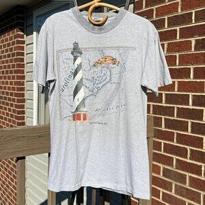 Vintage Outer Banks Hatteras Island NC Striped Short Sleeve T-shirt Large